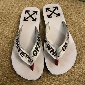 Off White White Flip Flops Size 42!!!